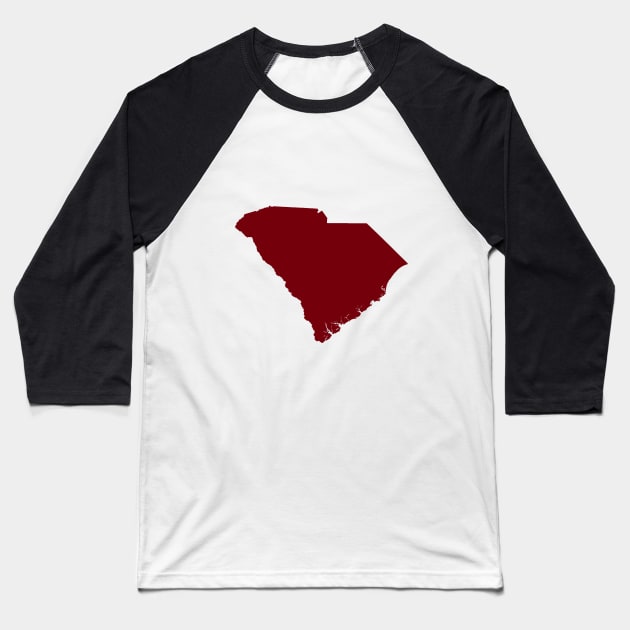 South Carolina Garnet Baseball T-Shirt by AdventureFinder